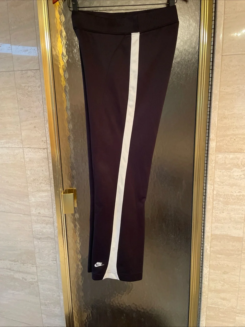Nike Women's Pull On Elastic Waist Training Athletic Pants Black/White Size S